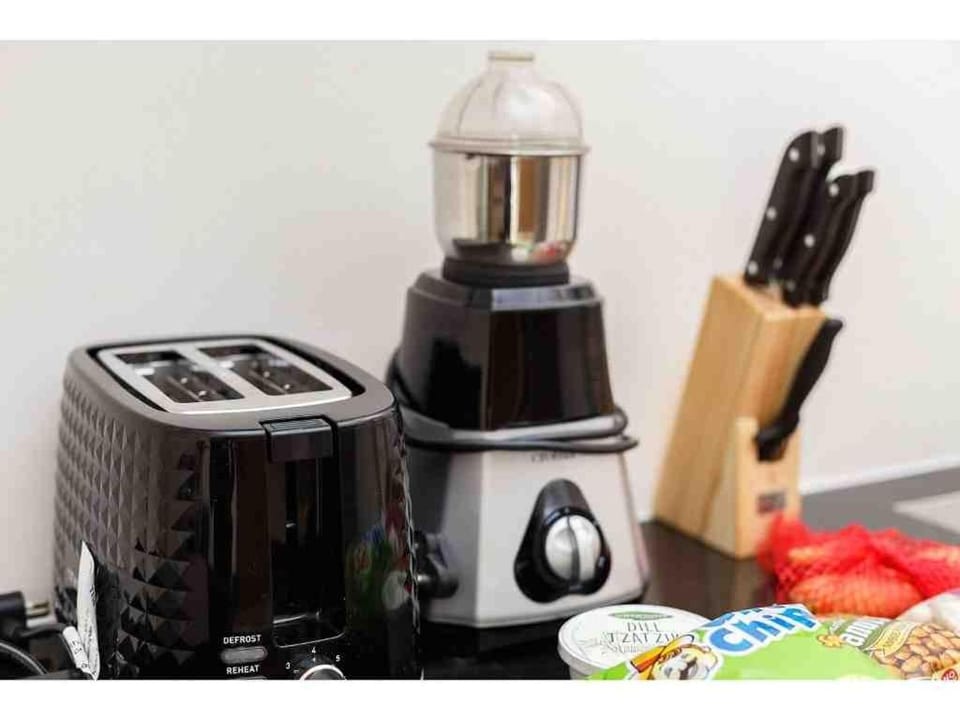 Kitchen or kitchenette, toaster