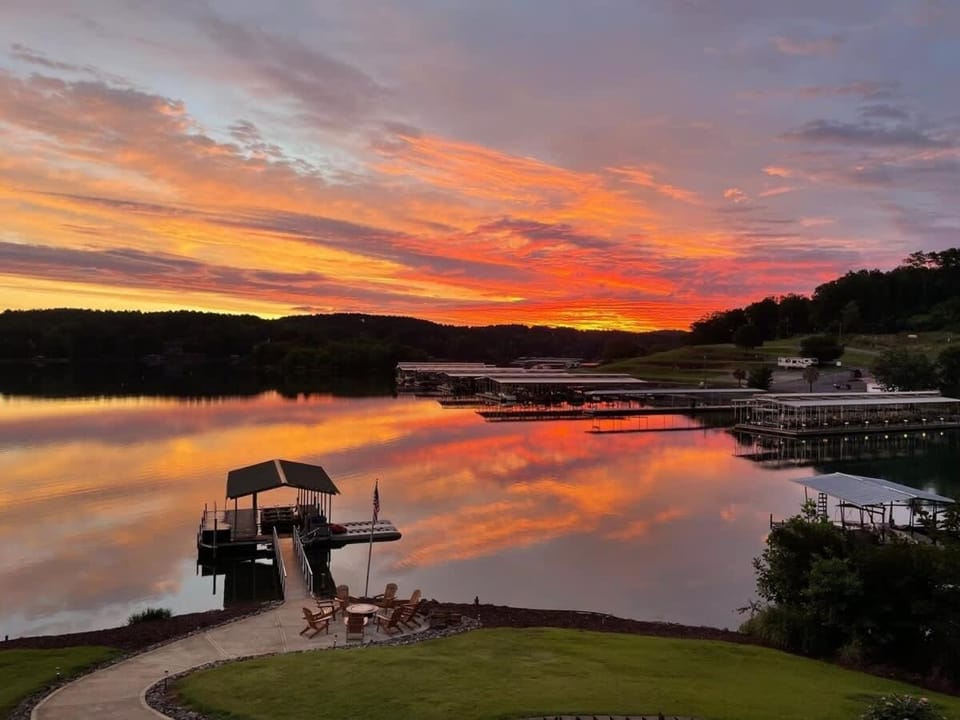 Lake view, Sunset