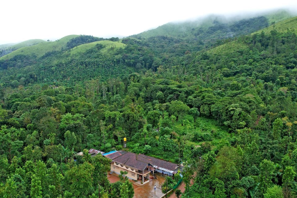 Natural landscape, Bird's eye view, Mountain view