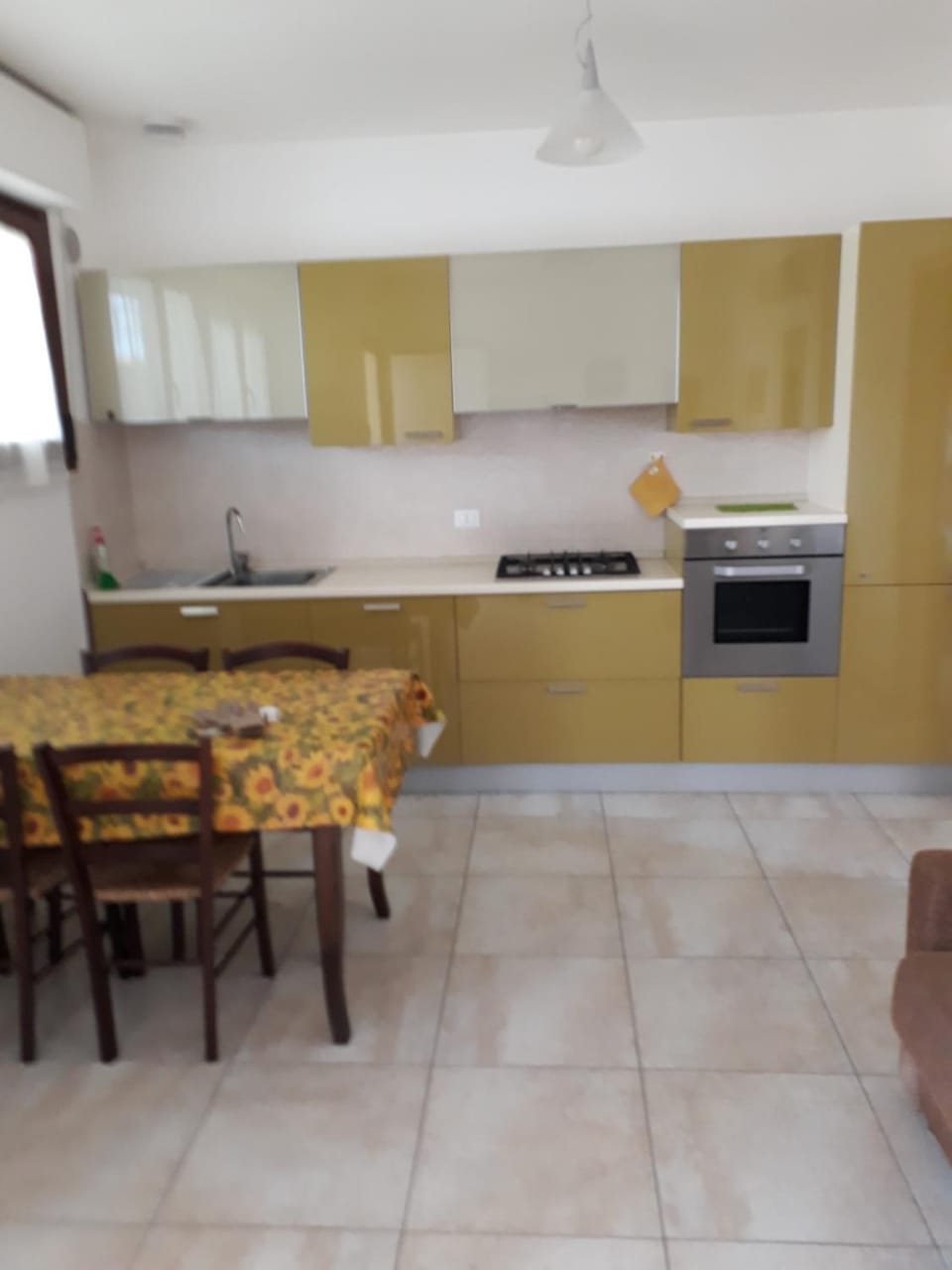 Dining area, dishwasher, oven, stove