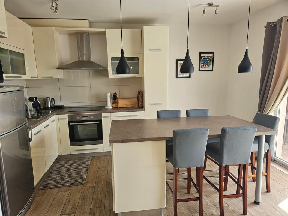 Kitchen or kitchenette, Dining area, dishwasher, oven, stove, toaster
