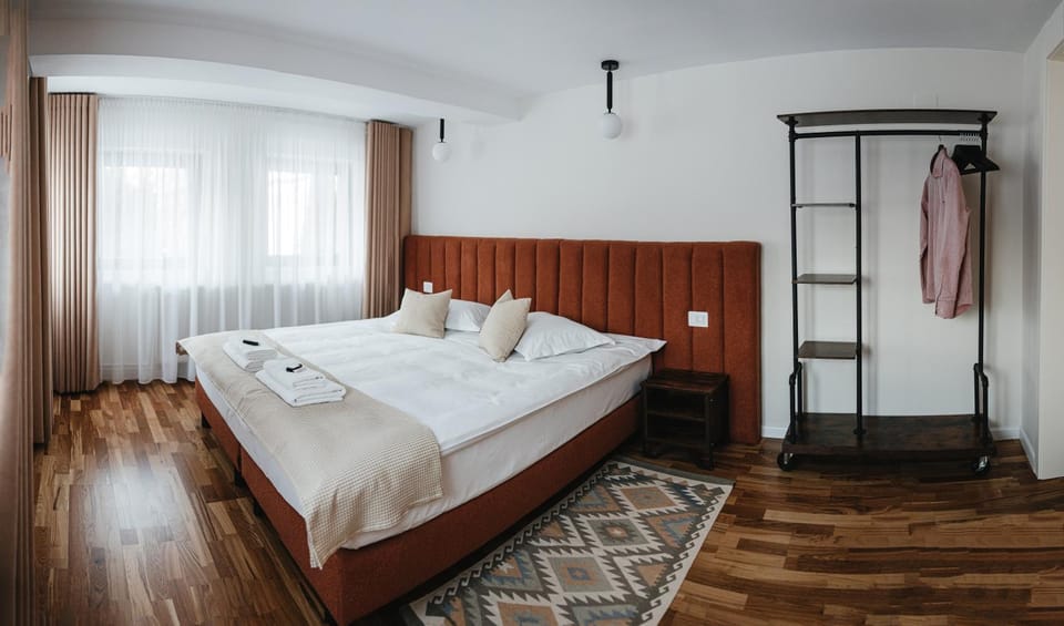 Bed, Photo of the whole room, Bedroom, towels, wardrobe