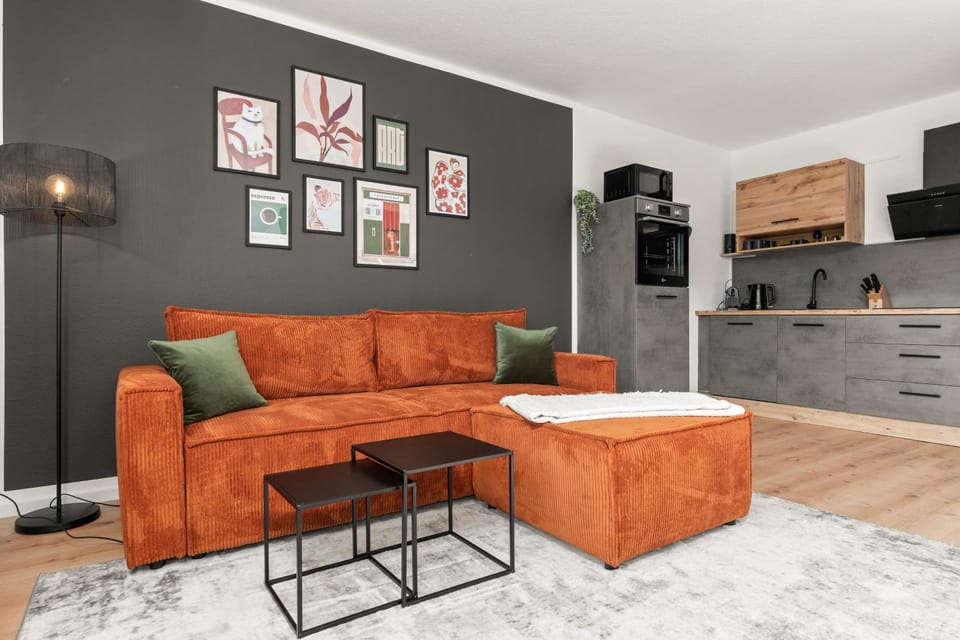 Living room, kitchen