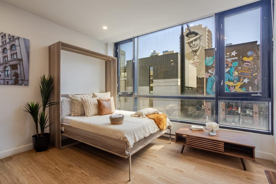 Bed, Bedroom, towels, wardrobe