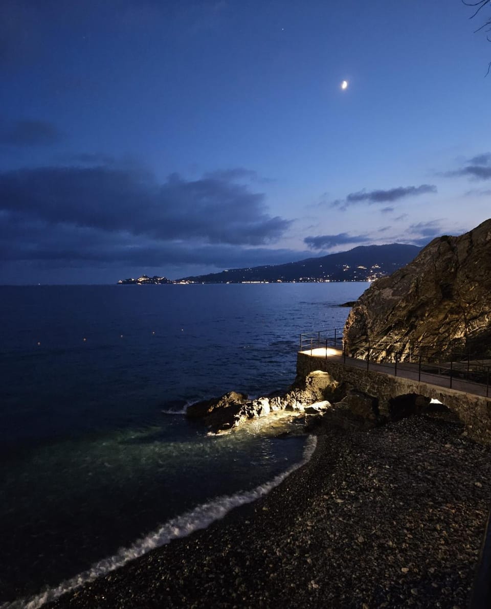 Nearby landmark, Night, Natural landscape, Beach, Sea view