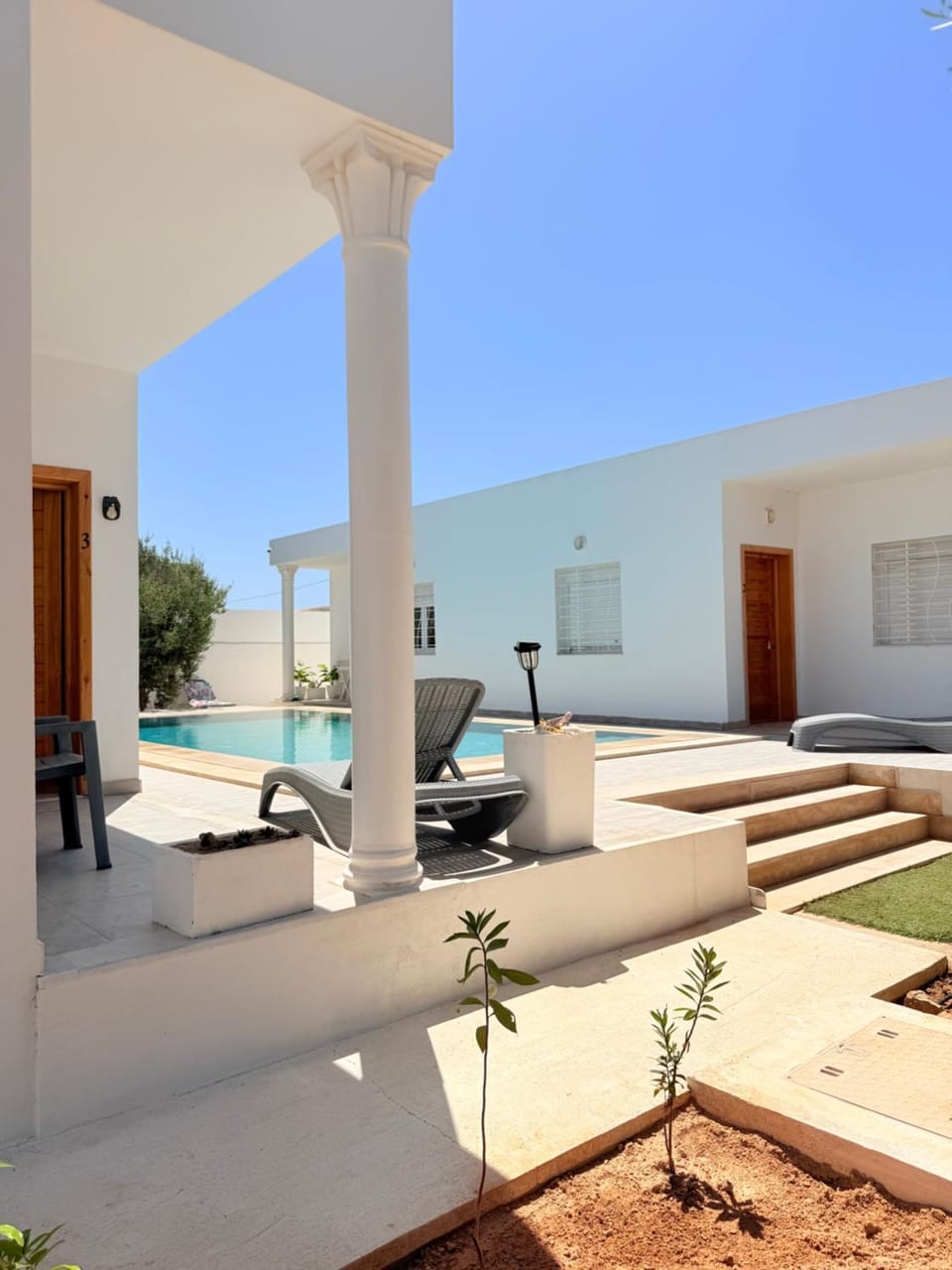 Patio, Natural landscape, Pool view, Swimming pool