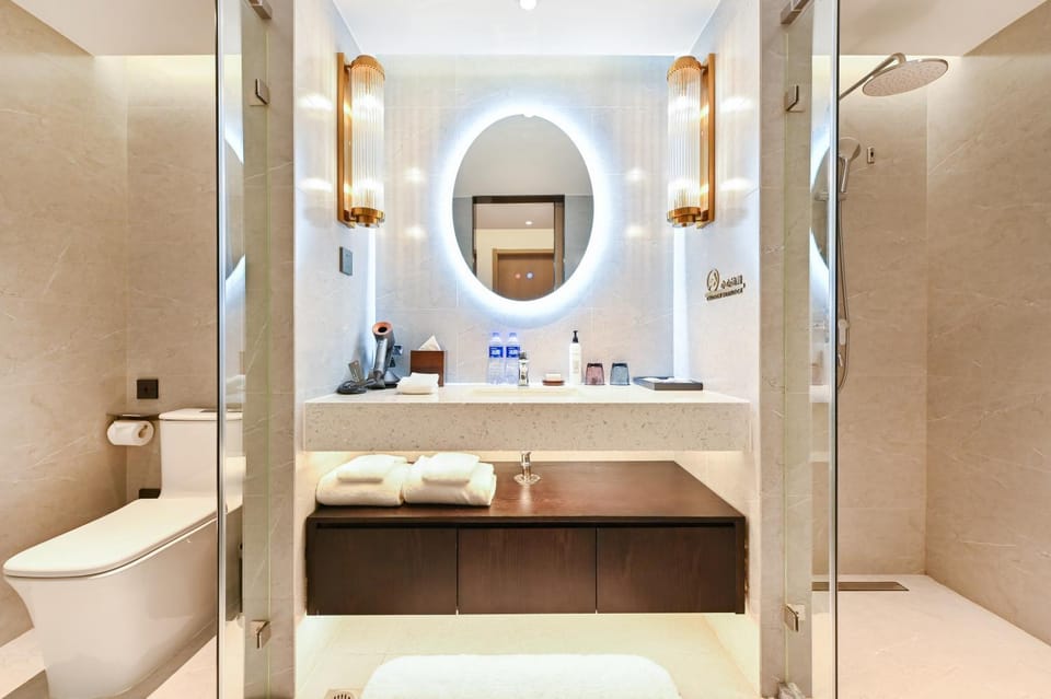 Shower, Toilet, Bathroom, towels