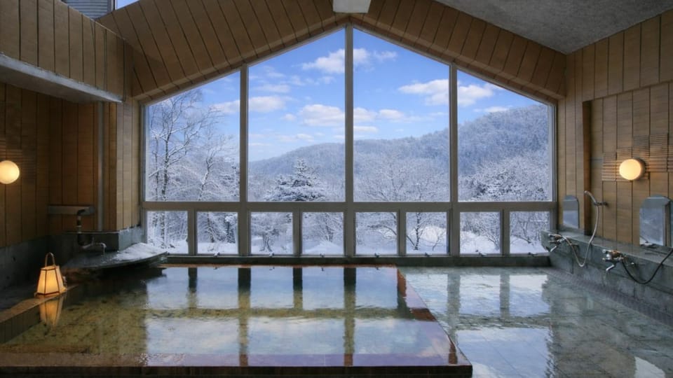 Day, Natural landscape, Winter, Hot Spring Bath, Mountain view, Public Bath