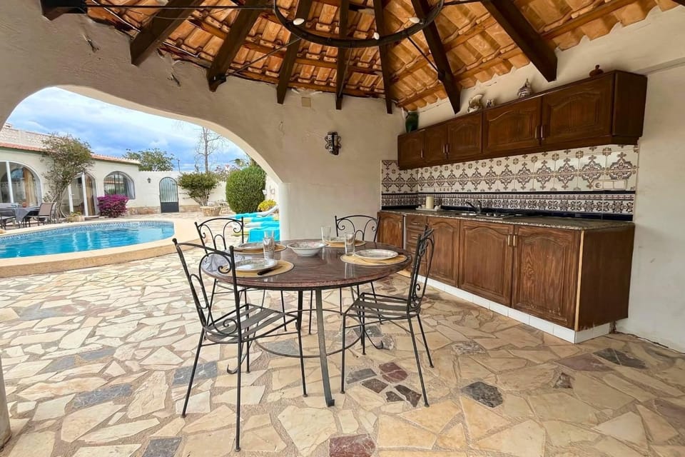 Property building, Patio, Pool view, Swimming pool