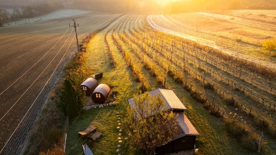Ubytování v sudu - Vinařství Pod hradem Luxury tent in South Moravian Region