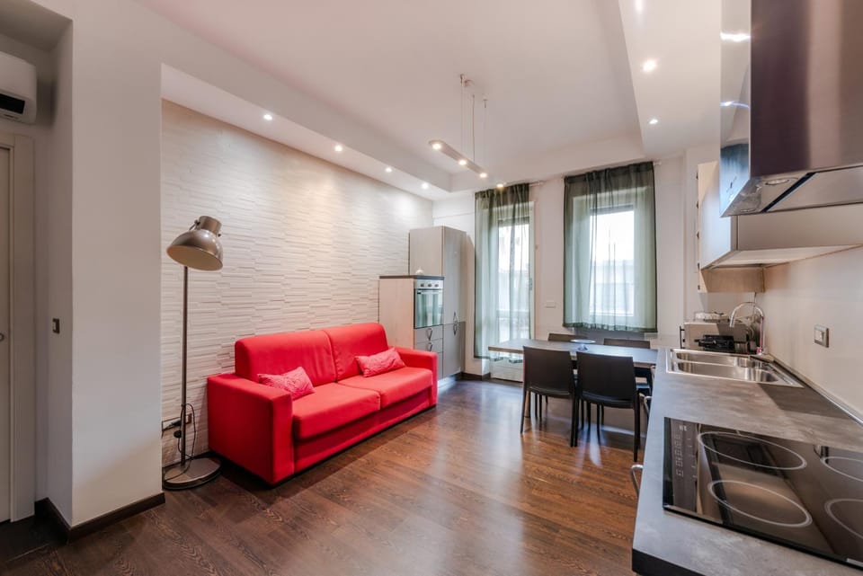 Kitchen or kitchenette, Living room, Dining area