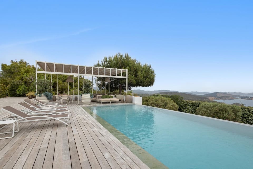 Property building, Living room, Swimming pool