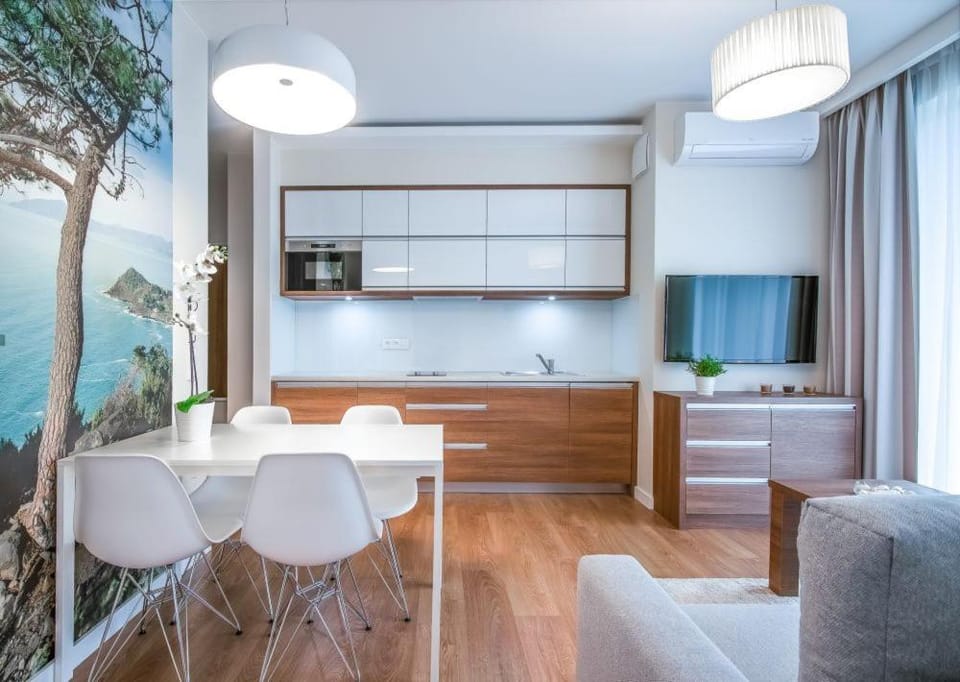 TV and multimedia, Kitchen or kitchenette, Living room, Seating area, Dining area, microwave, air conditioner