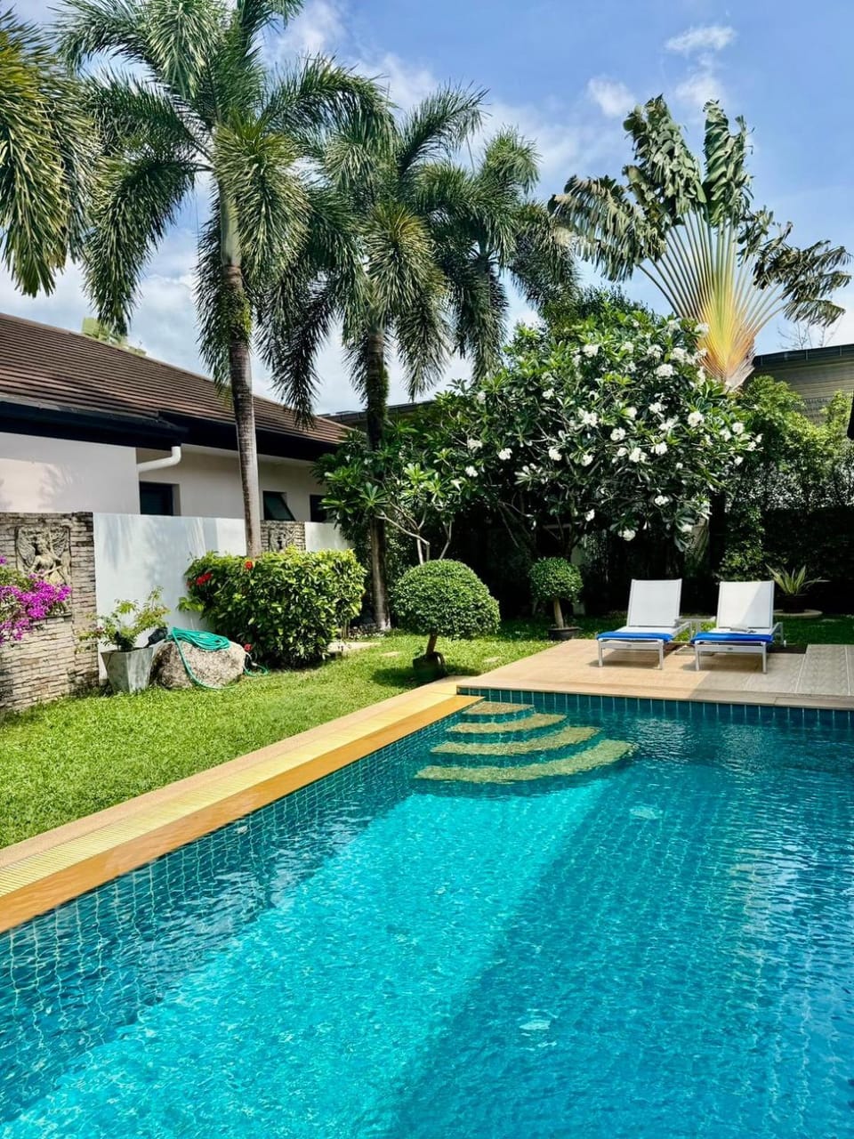Garden, Garden view, Pool view, Swimming pool, sunbed