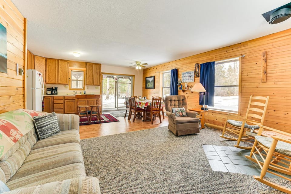 Near Lake Huron: Secluded Goetzville Cabin w/ Deck Cabin in Michigan