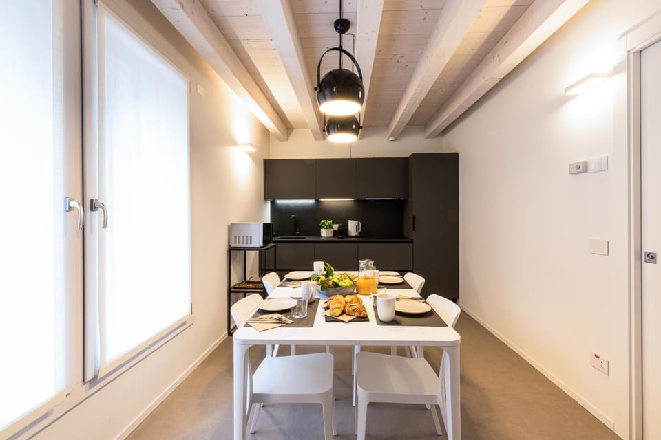 Kitchen or kitchenette, Living room, Dining area