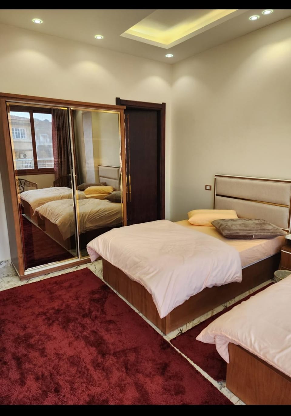 Hotel rooms in front of Mansoura University Hotel in Egypt