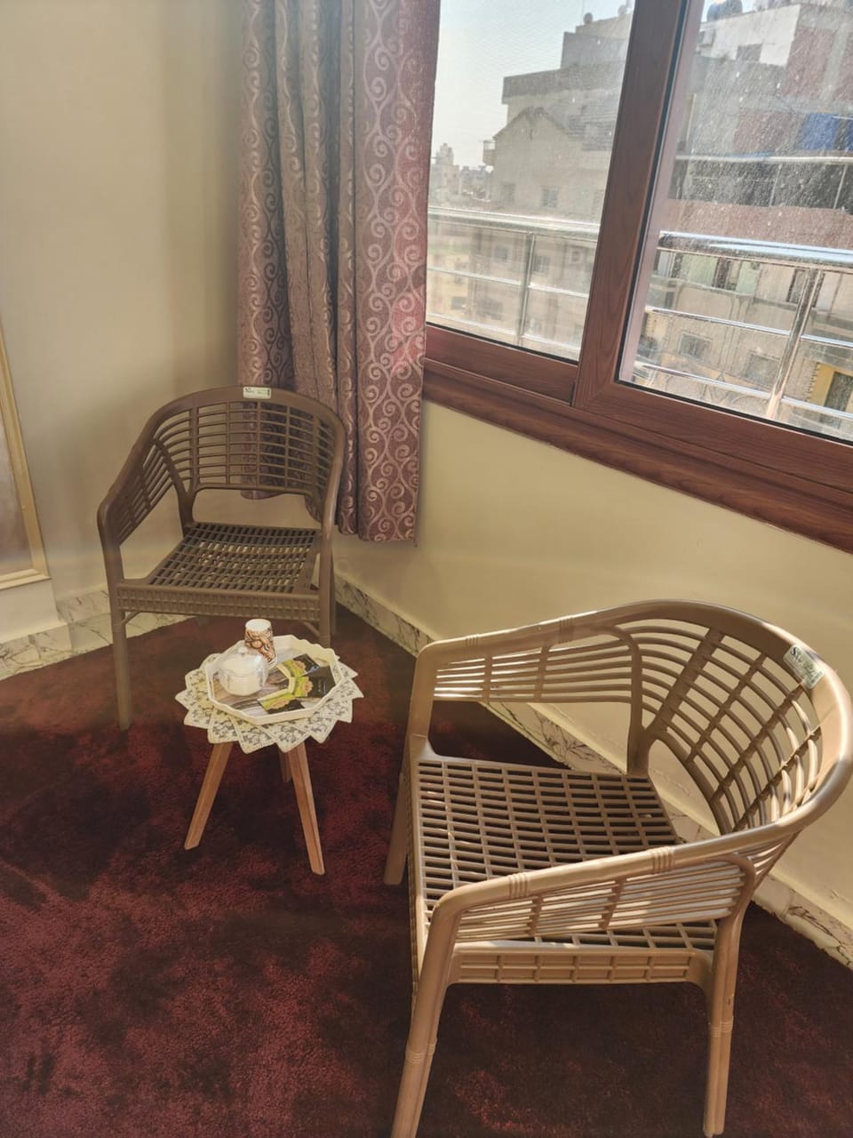 Hotel rooms in front of Mansoura University Hotel in Egypt