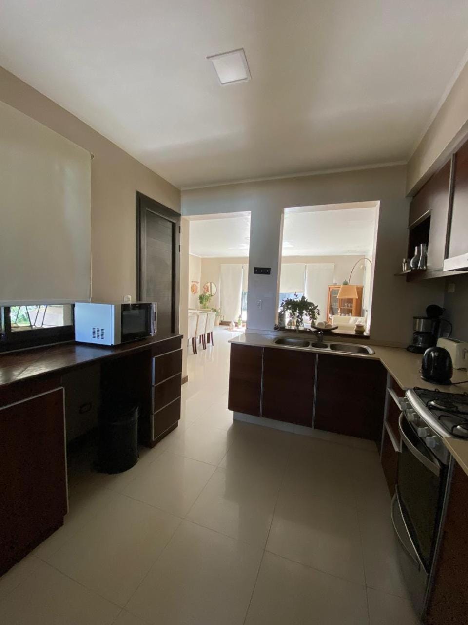 Kitchen or kitchenette, oven, toaster