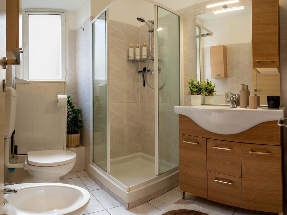 Shower, Toilet, Bathroom, bidet, towels