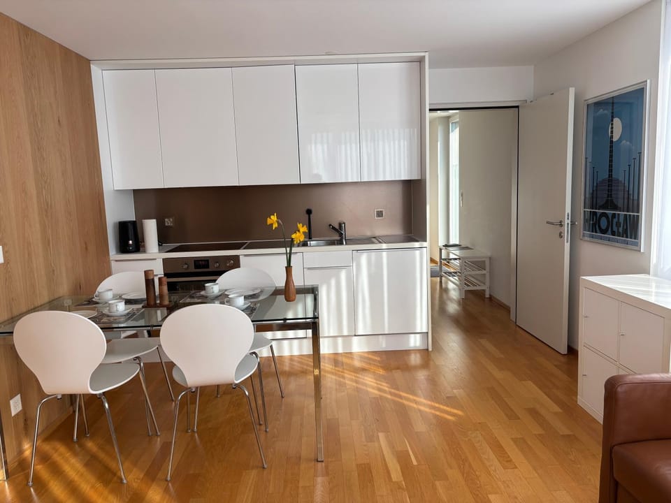 Kitchen or kitchenette, Dining area, stove