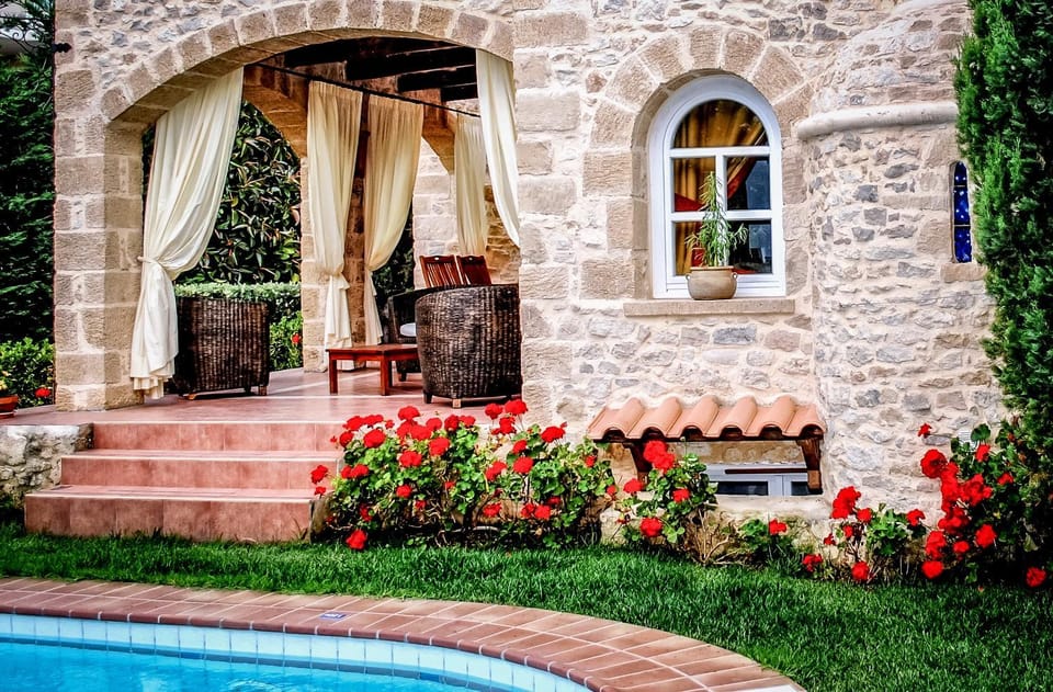 Facade/entrance, Pool view