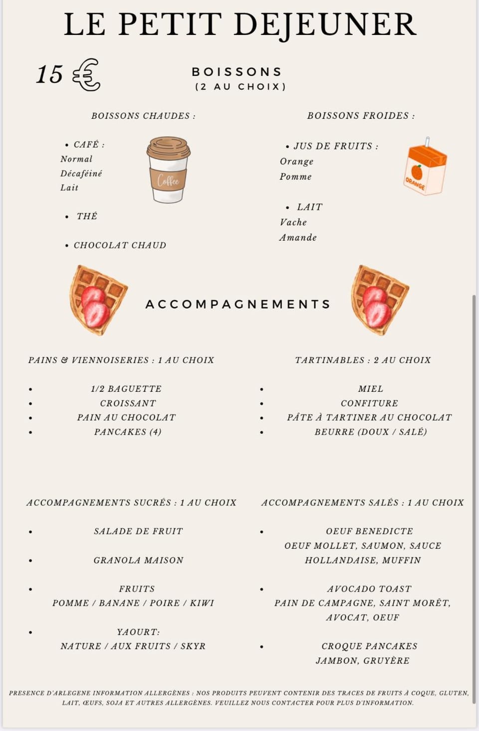 Continental breakfast