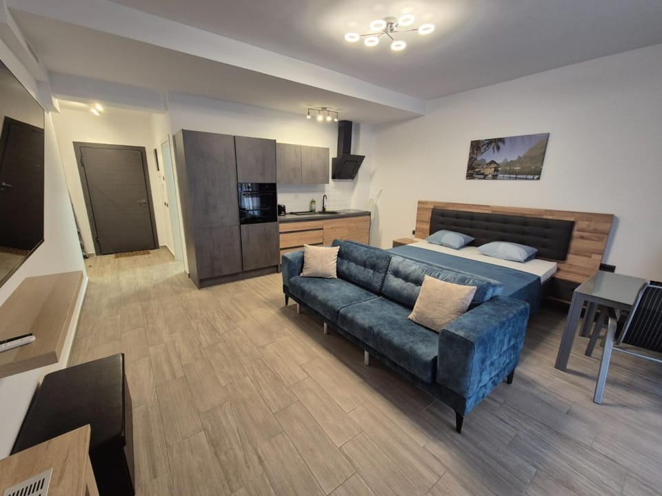 Bed, TV and multimedia, Kitchen or kitchenette, Seating area, oven, stove