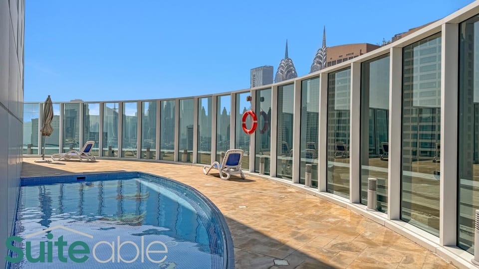 Spacious refurbished Studio steps away from metro Apartment in Dubai