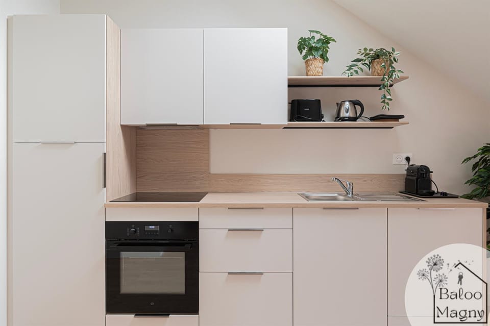 Coffee/tea facilities, Kitchen or kitchenette, dishwasher, stove, toaster