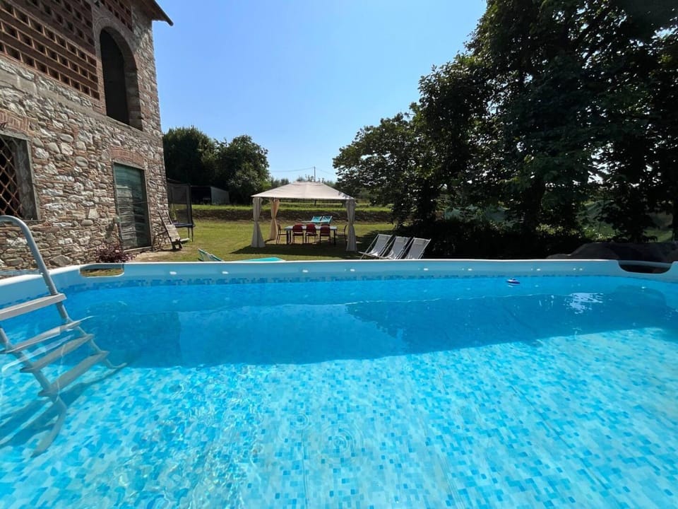 Property building, Living room, Swimming pool
