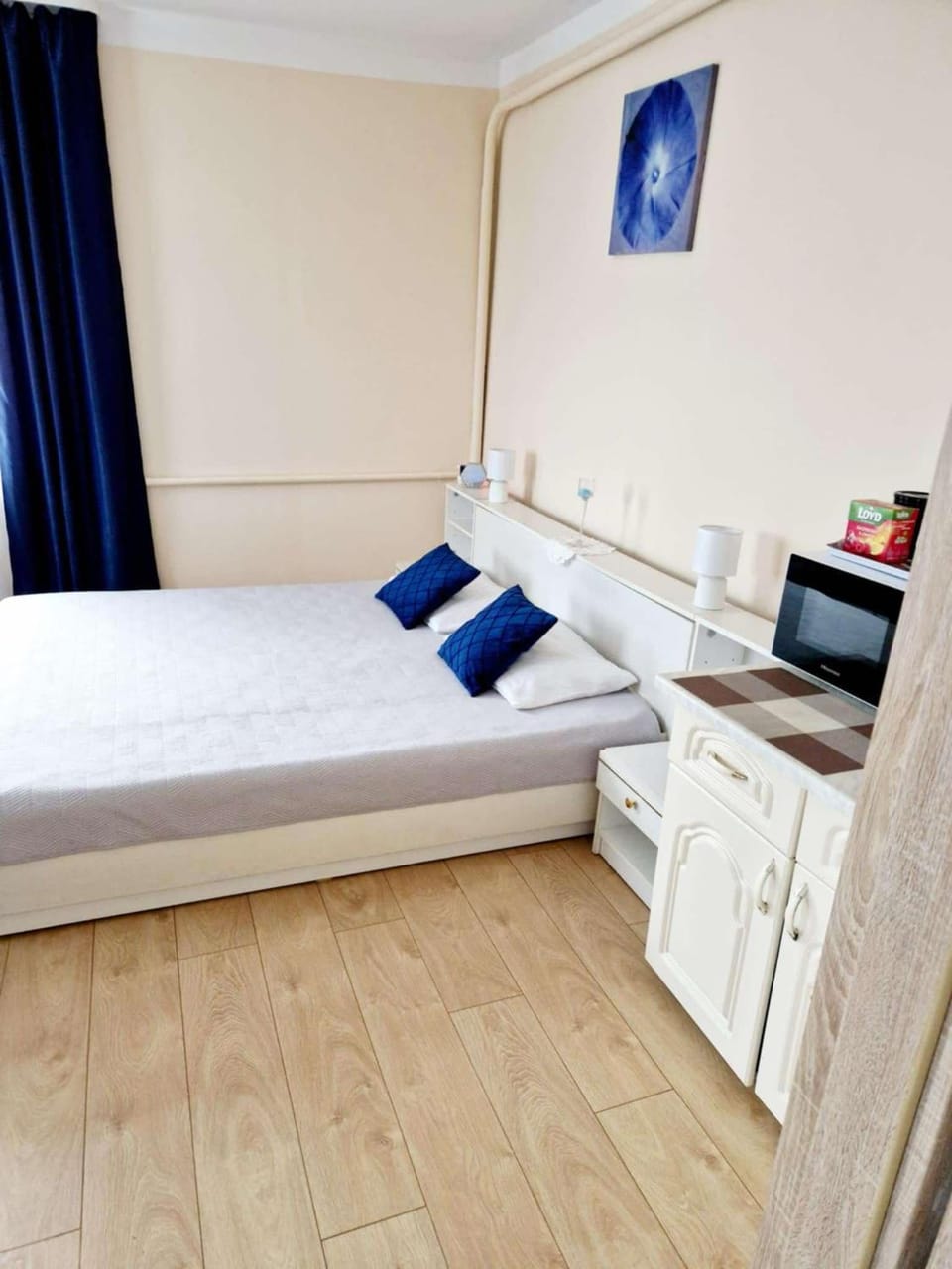 Bed, Kitchen or kitchenette, Bedroom