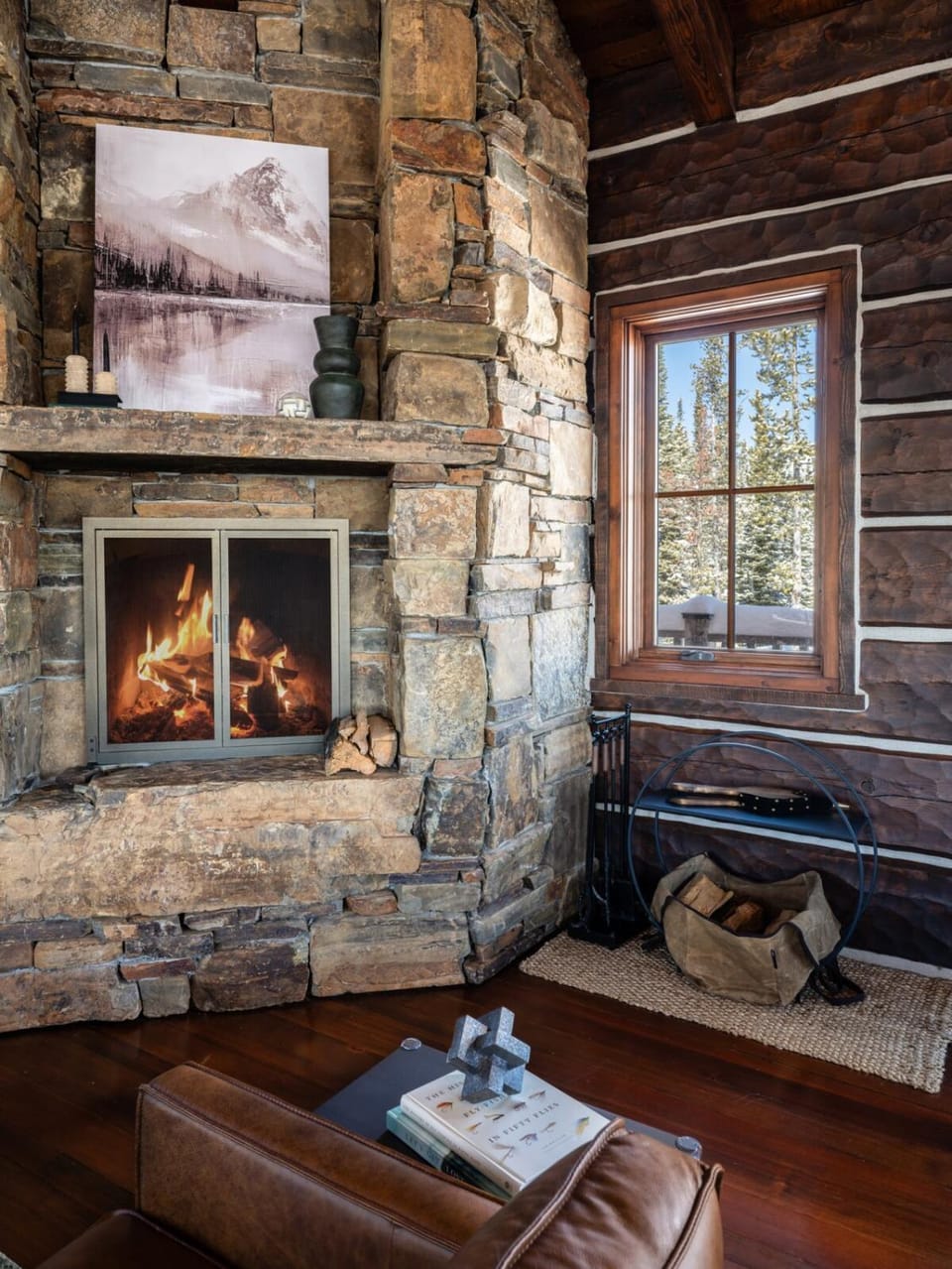 Living room, fireplace