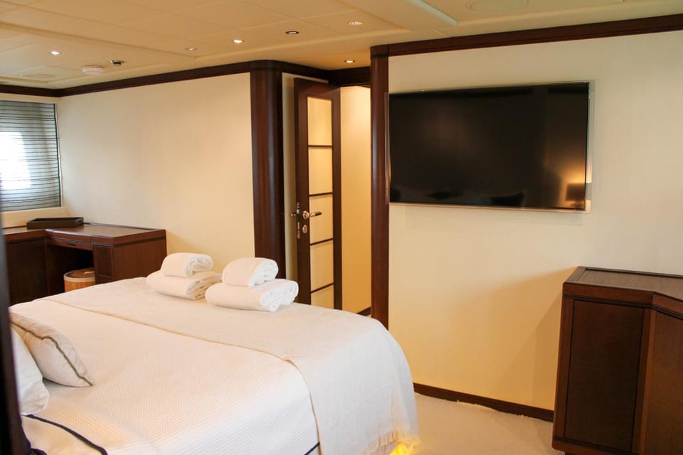 105 ft Yacht Docked boat in Decentralized Administration of the Aegean