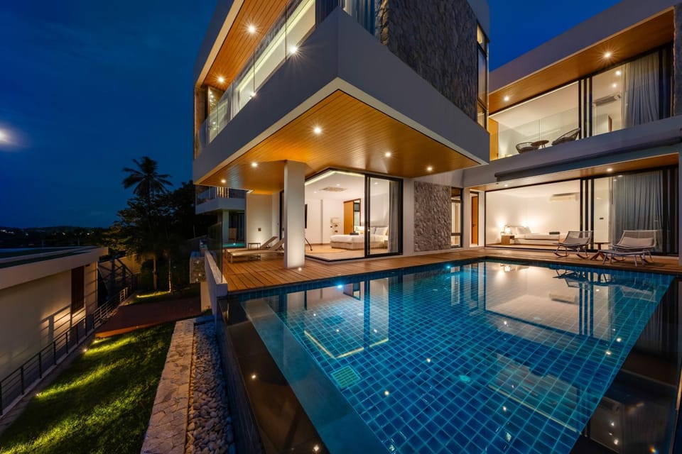 Villa Serenity Bay, Modern 4-BR Partial Sea View villa Villa in Ko Samui