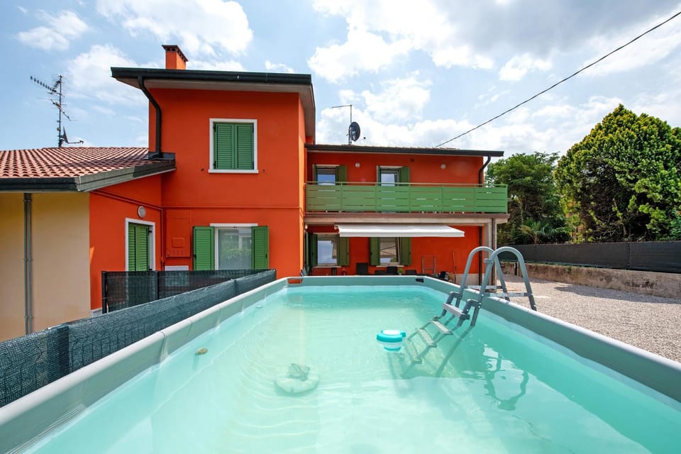 Property building, Living room, Swimming pool