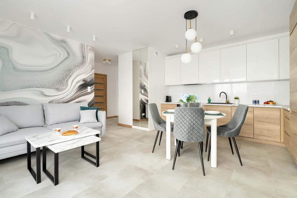 Kitchen or kitchenette, Living room, Seating area