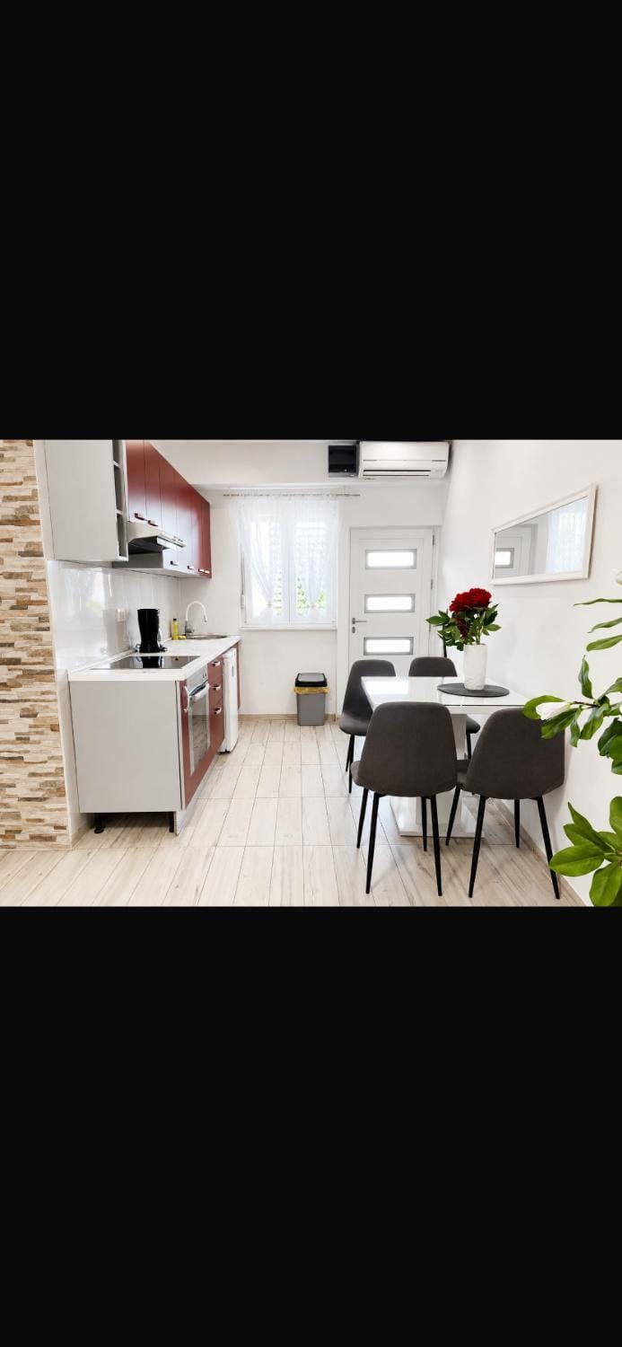 Kitchen or kitchenette, Dining area, oven, stove