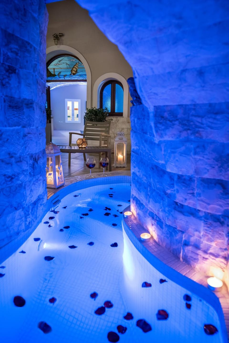 Night, Hot Tub, Lounge or bar