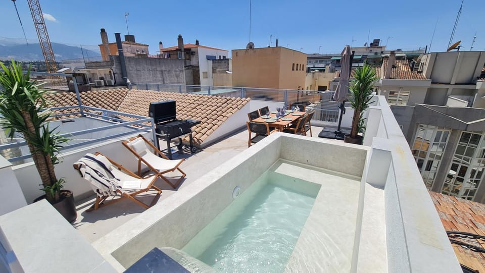 Day, BBQ facilities, View (from property/room), Balcony/Terrace, Garden view, Pool view, Swimming pool, sunbed