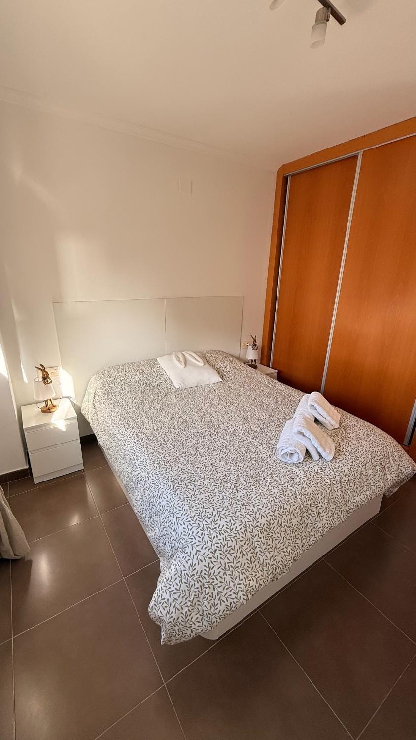 Bed, Photo of the whole room, Bedroom, towels, wardrobe