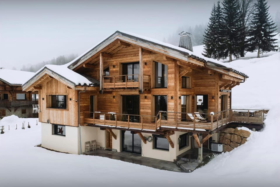 Property building, Natural landscape, Winter, Mountain view