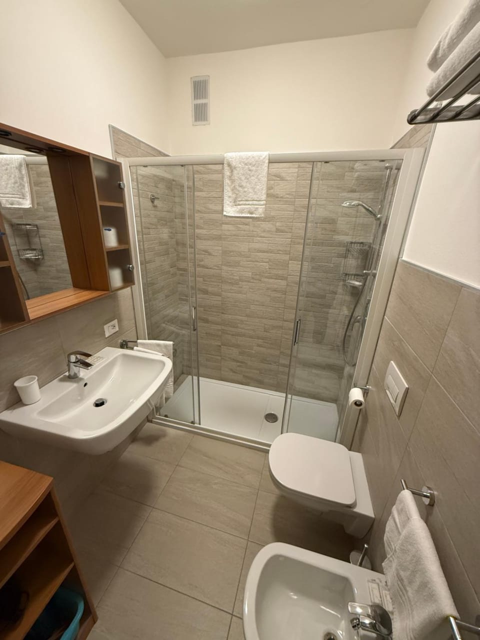 Shower, Toilet, Bathroom, bidet, towels