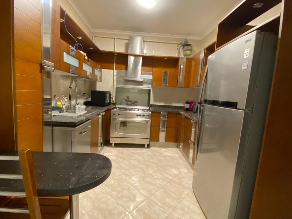Kitchen or kitchenette, minibar, oven, stove