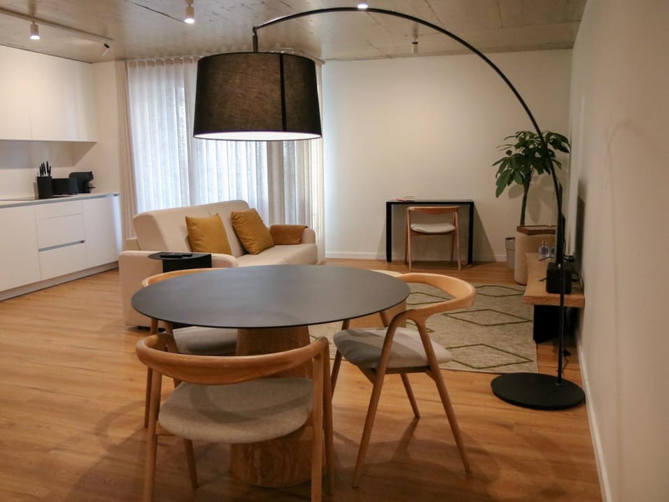 Living room, kitchen