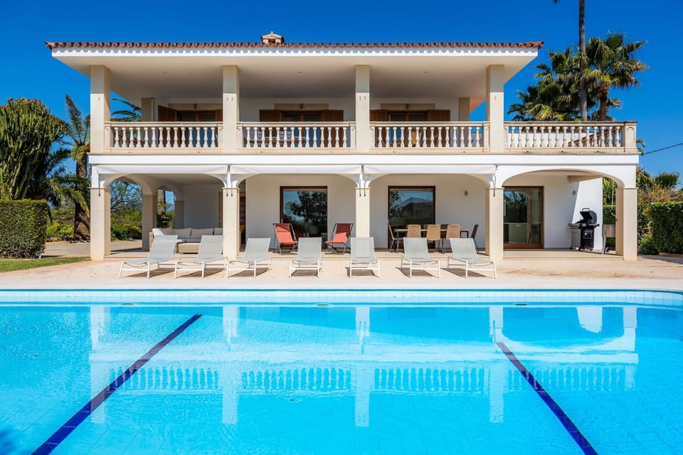 Property building, Living room, Swimming pool