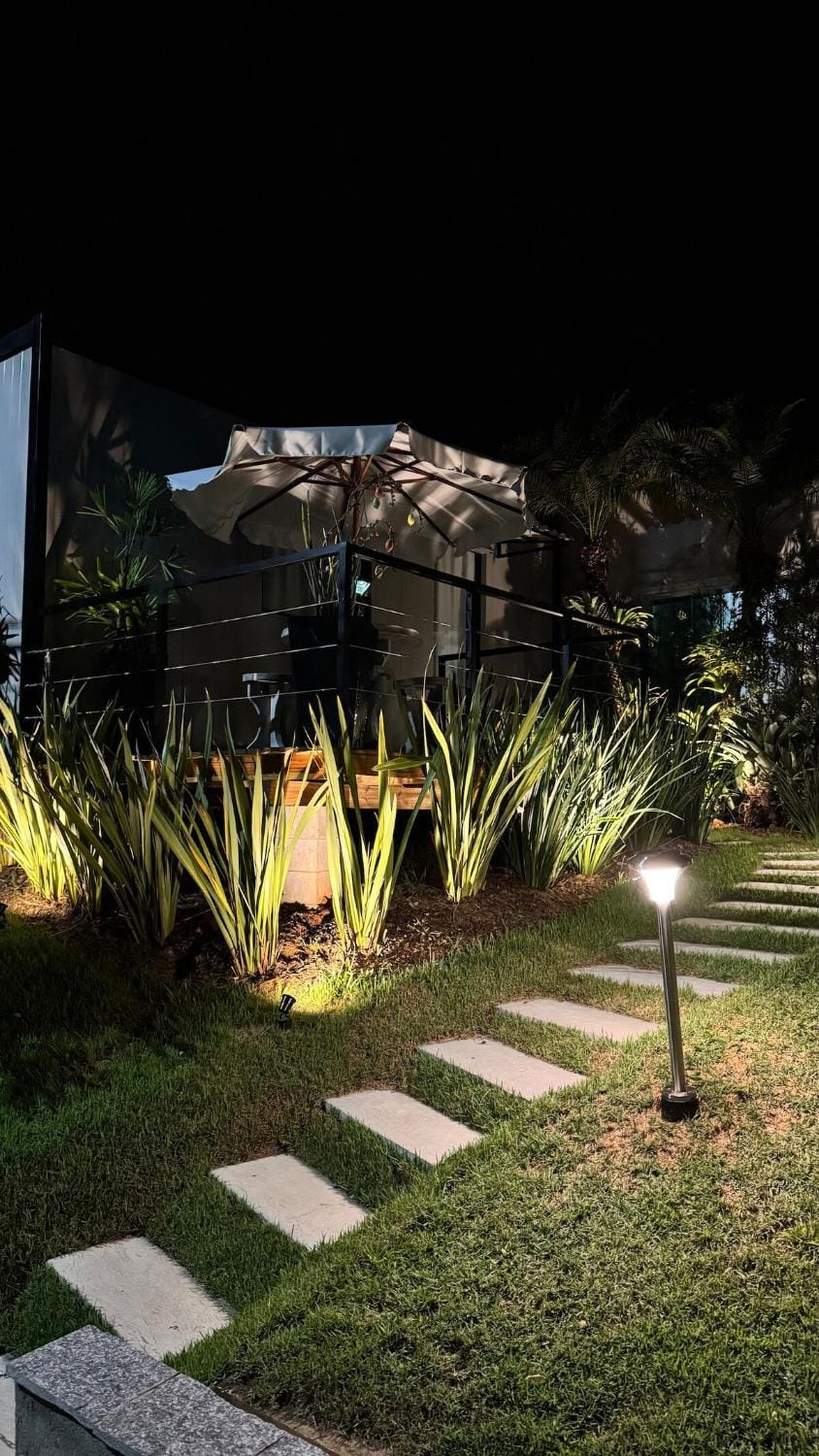 Night, Natural landscape, Garden, Garden view