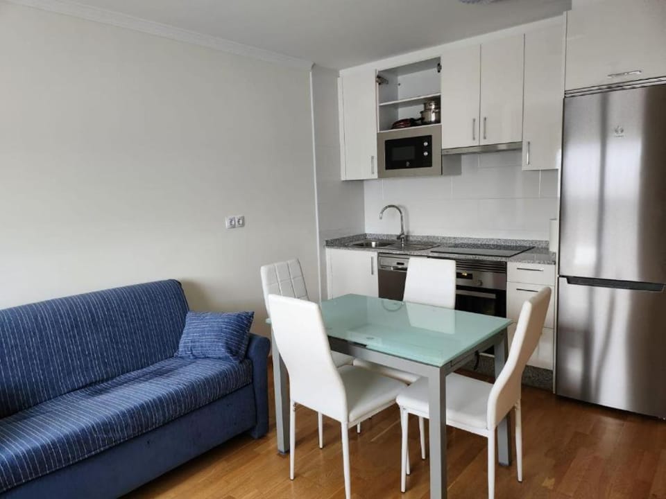 Kitchen or kitchenette, Living room, Seating area