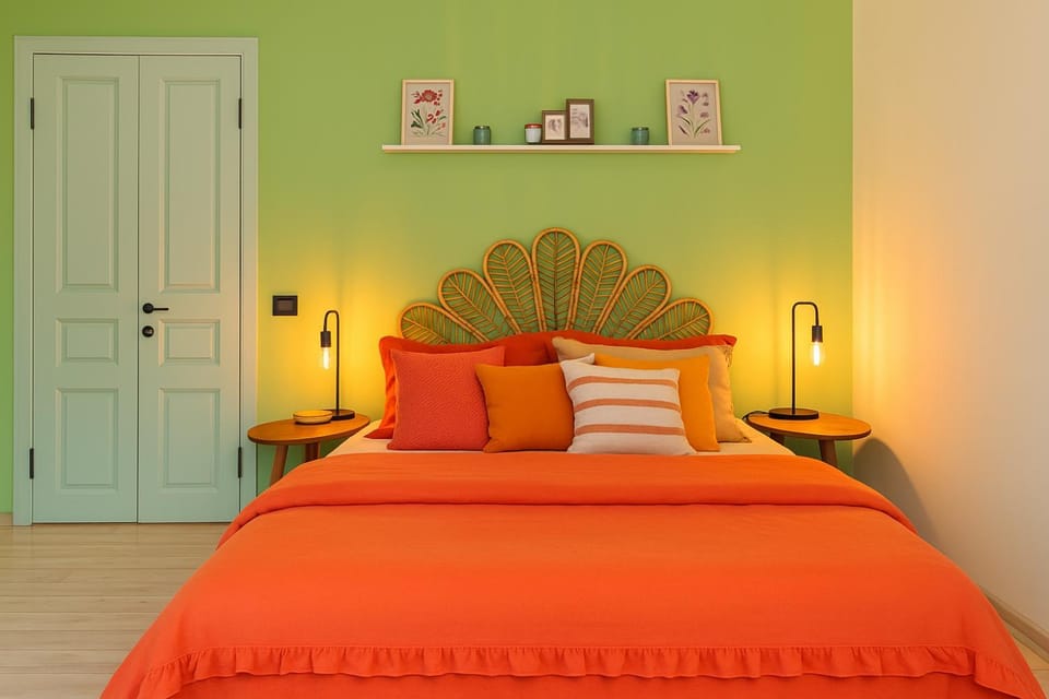 Bed, Bedroom, air conditioner