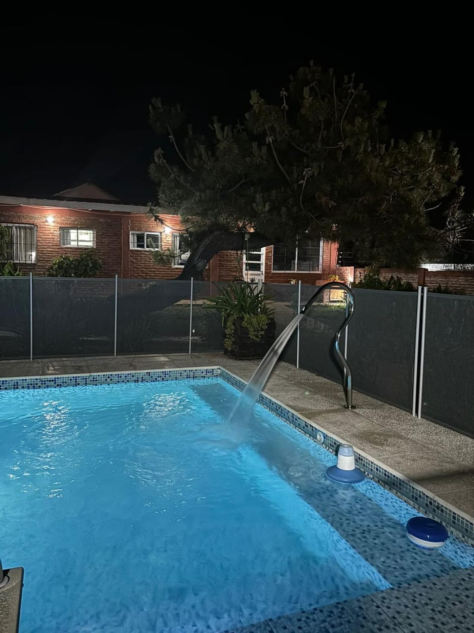 Night, Pool view, Swimming pool